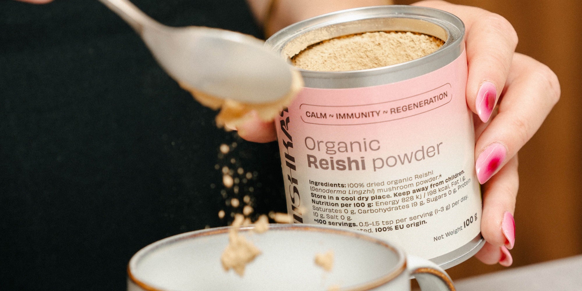 Džiovinti funkcinių ir valgomųjų grybų milteliai