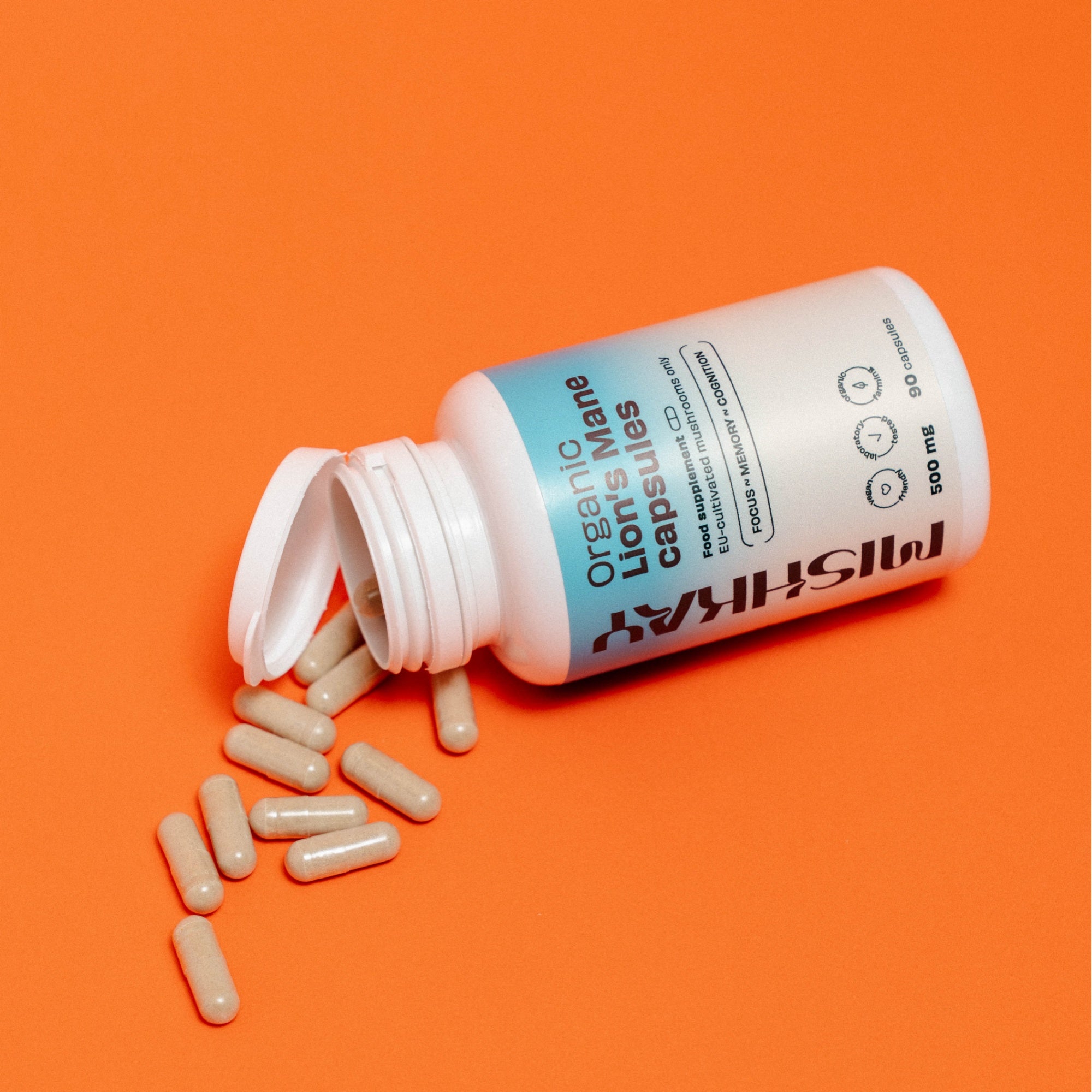 Ekologiškos Lion's mane kapsulės PLUS+