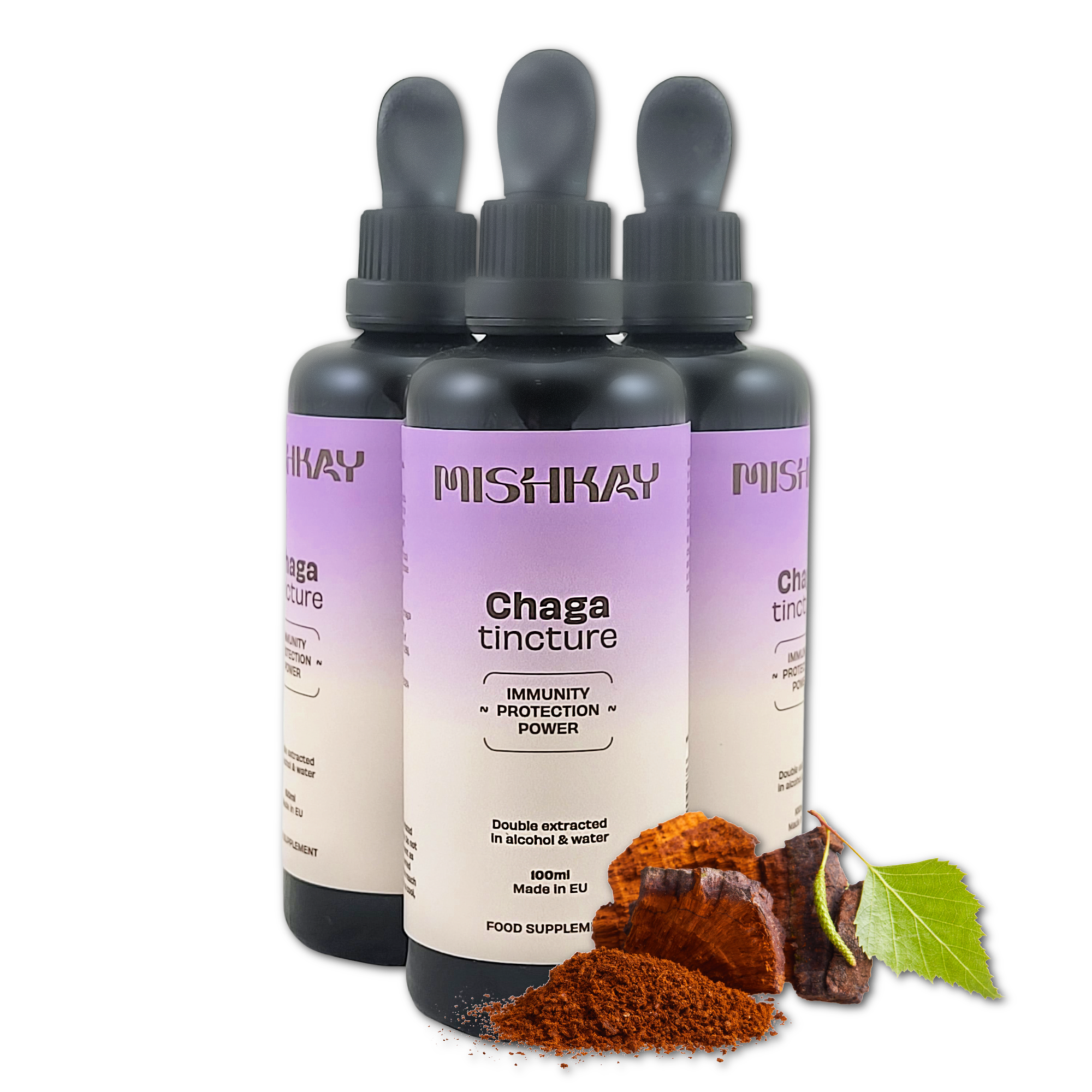 Čaga (juodojo beržo grybo) ekstraktas su šermukšnių ekstraktu. 100 ml